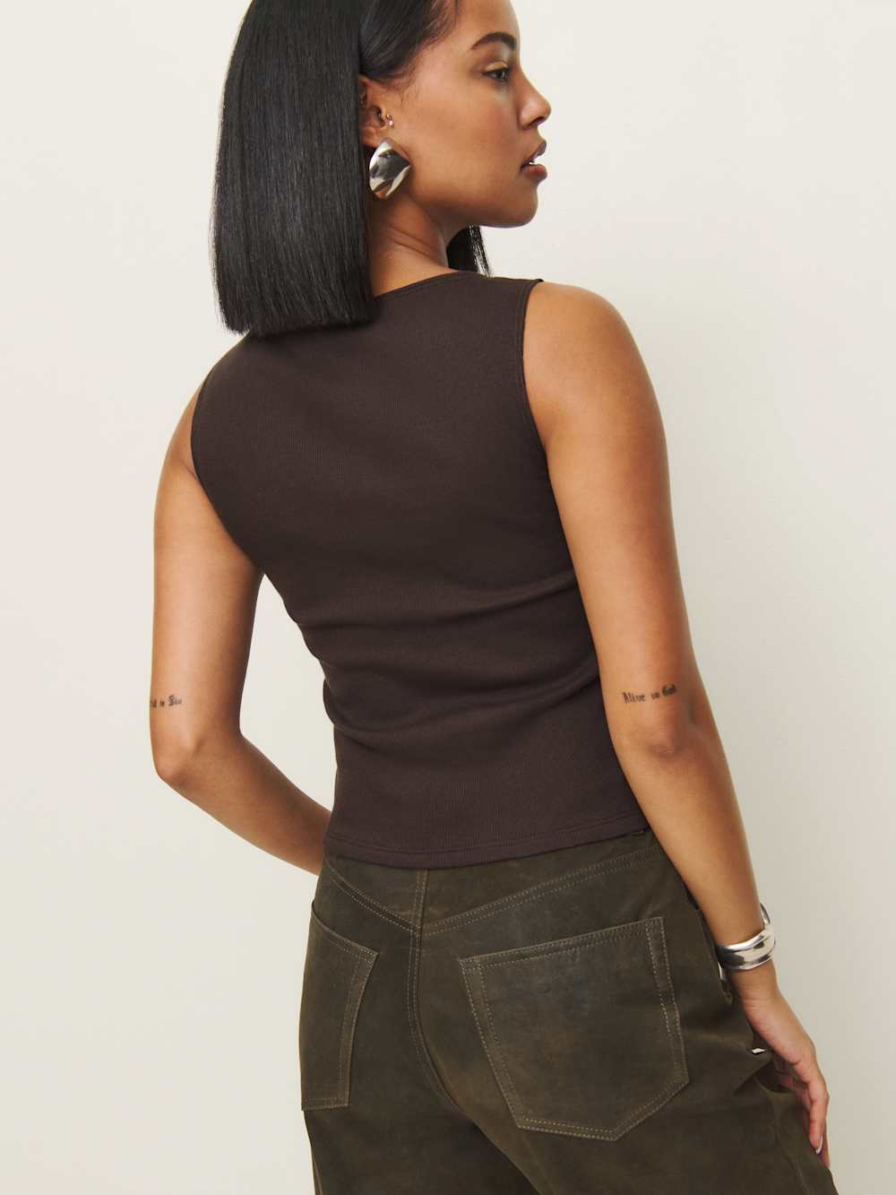 Reformation Hudson Knit Top - Mole