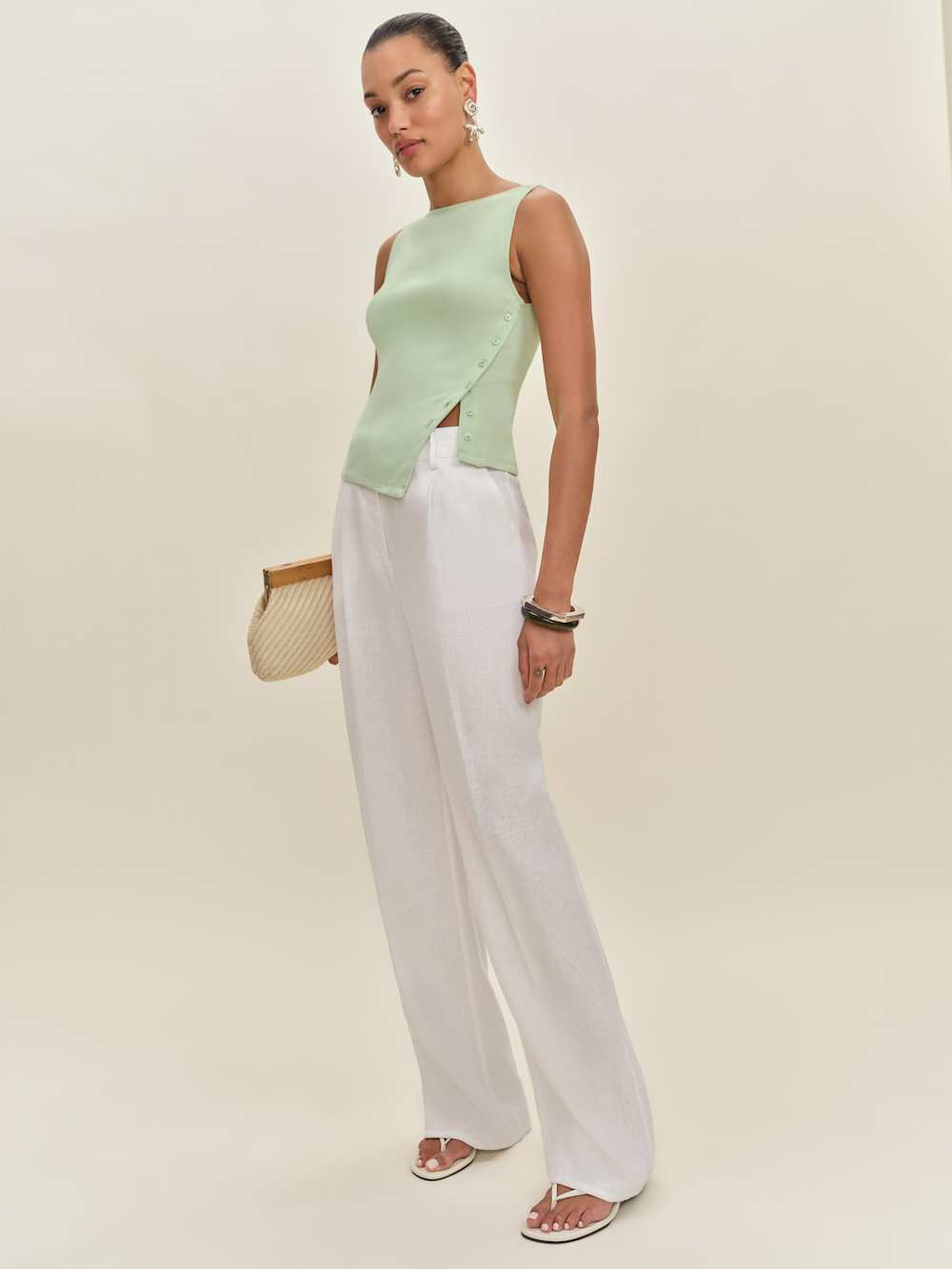 Reformation Hudson Knit Top - Pistachio