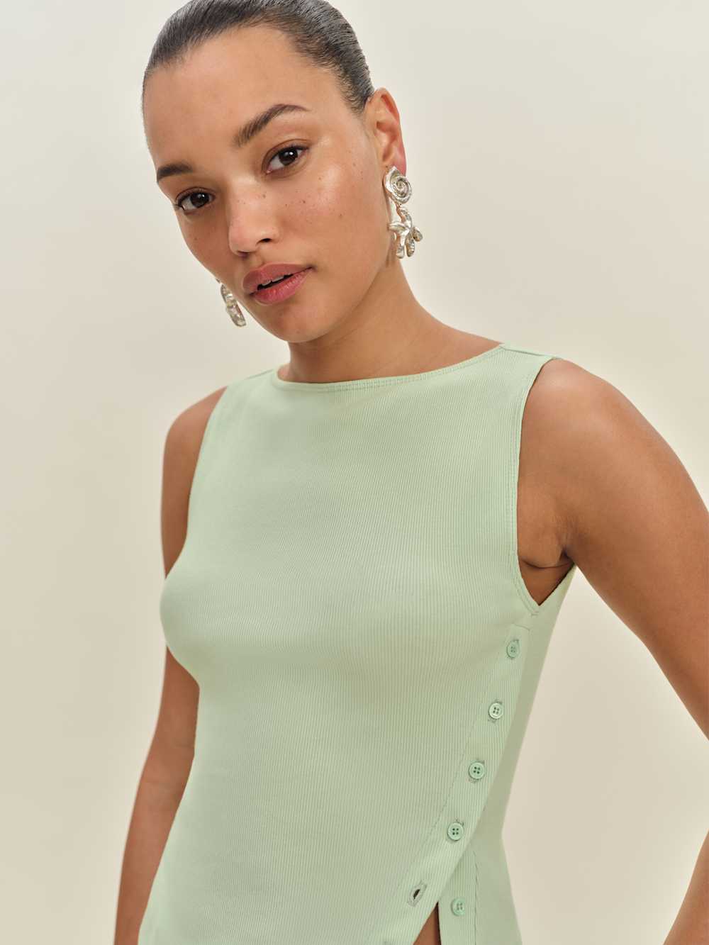 Reformation Hudson Knit Top - Pistachio