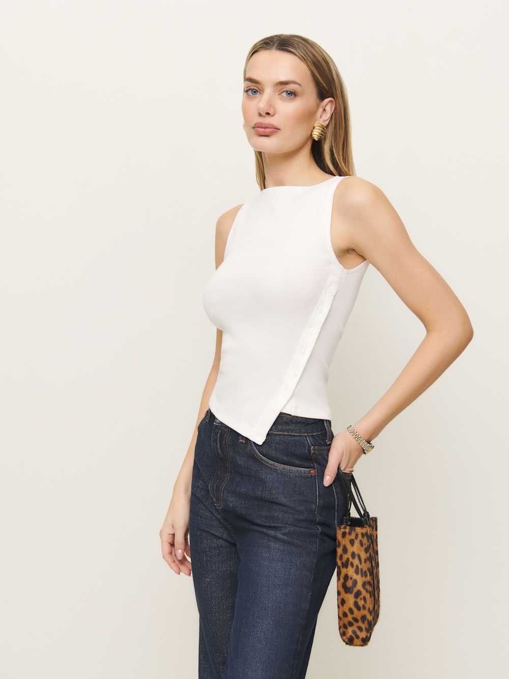 Reformation Hudson Knit Top - White