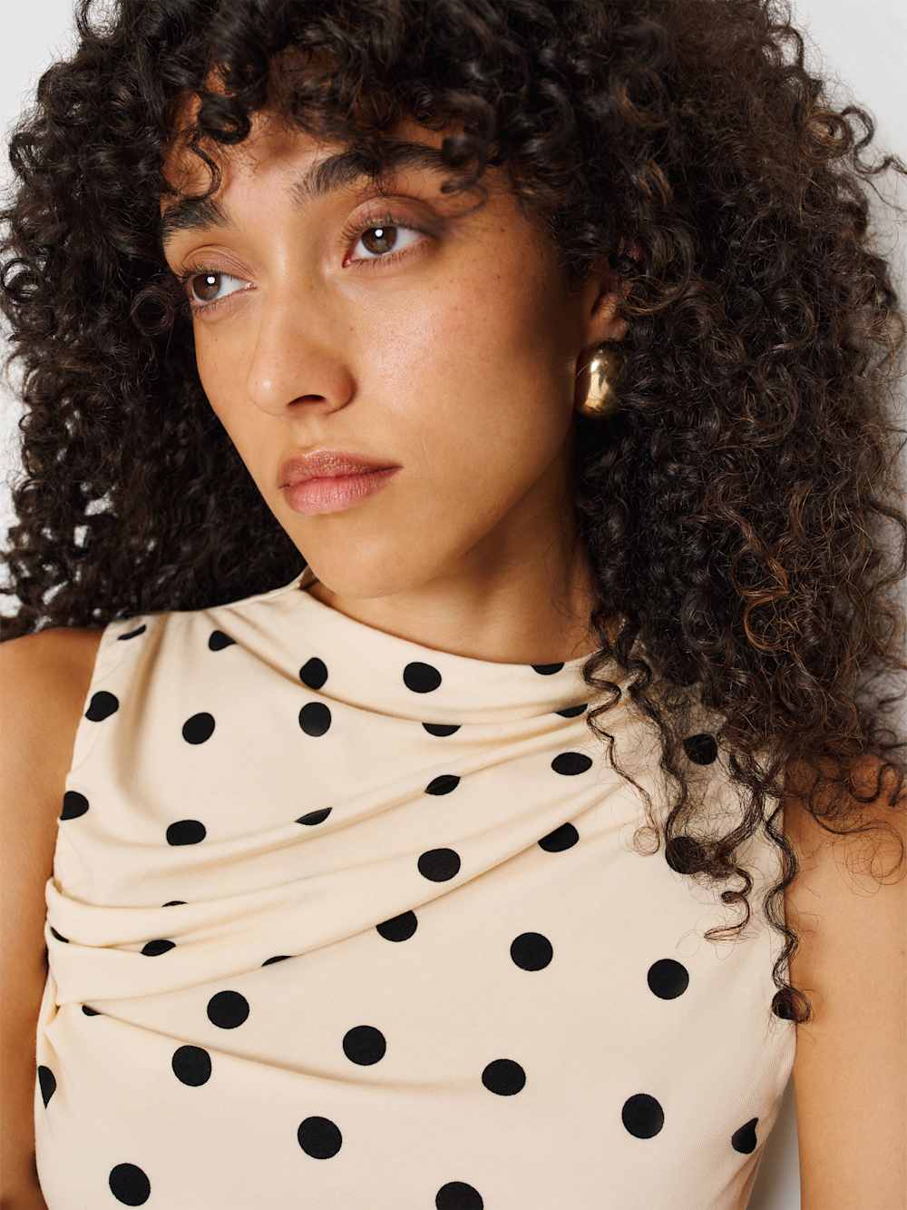 Reformation Marlo Knit Top - Sundae Dot