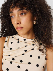 Reformation Marlo Knit Top - Sundae Dot
