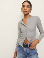 Reformation Hugh Knit Top - Heather Grey