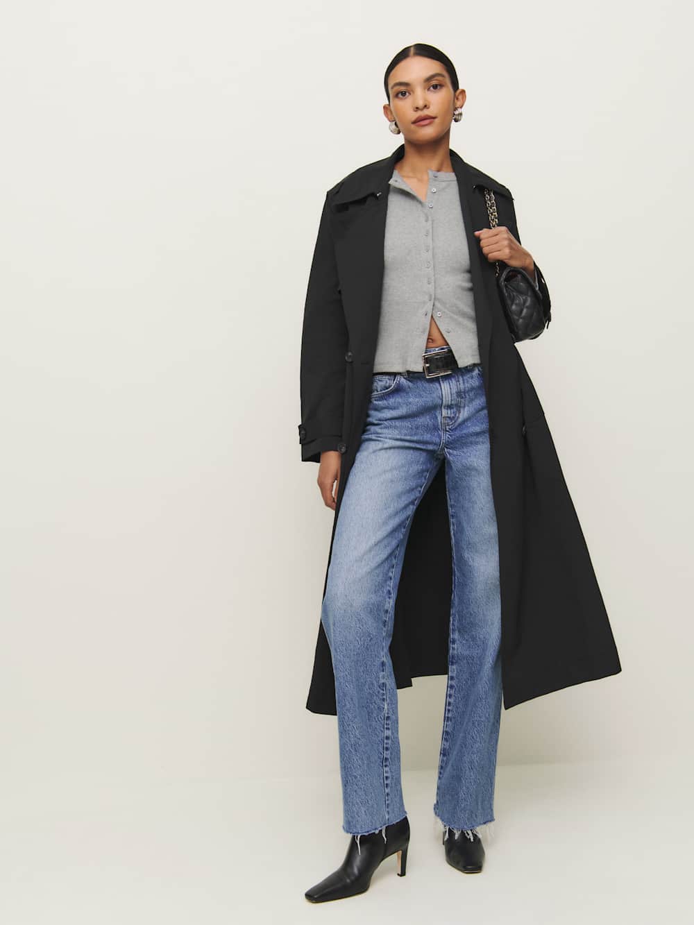 Reformation Hugh Knit Top - Heather Grey