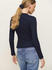 Reformation Hugh Knit Top - Midnight