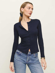 Reformation Hugh Knit Top - Midnight