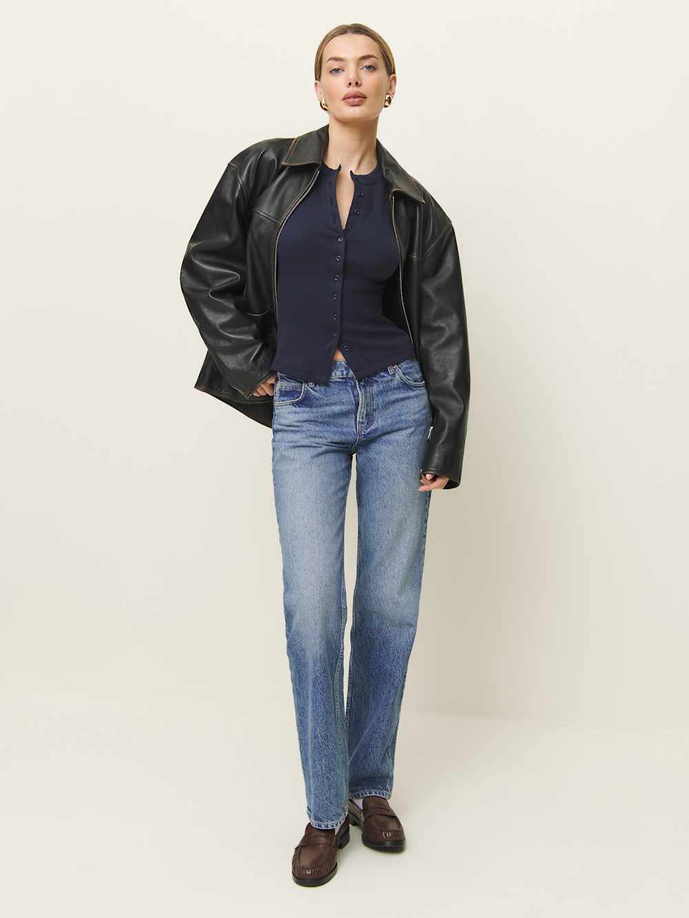 Reformation Hugh Knit Top - Midnight