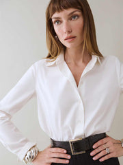 Reformation Alfie Relaxed Shirt - White