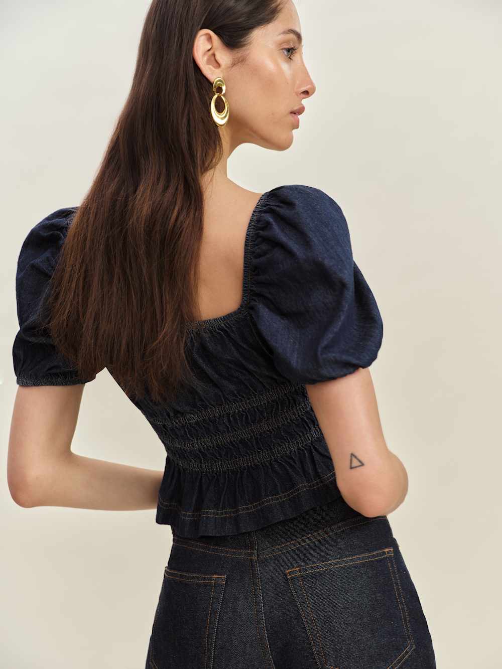 Reformation Aliya Denim Top - Minerva