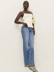 Reformation Isla Satin Top - Fior Di Latte