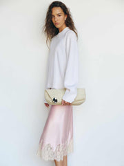 Reformation Carolina Silk Skirt - Cherry Blossom