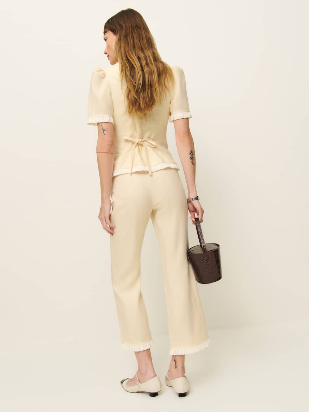 Reformation Lilibet Linen Two Piece - Sugar
