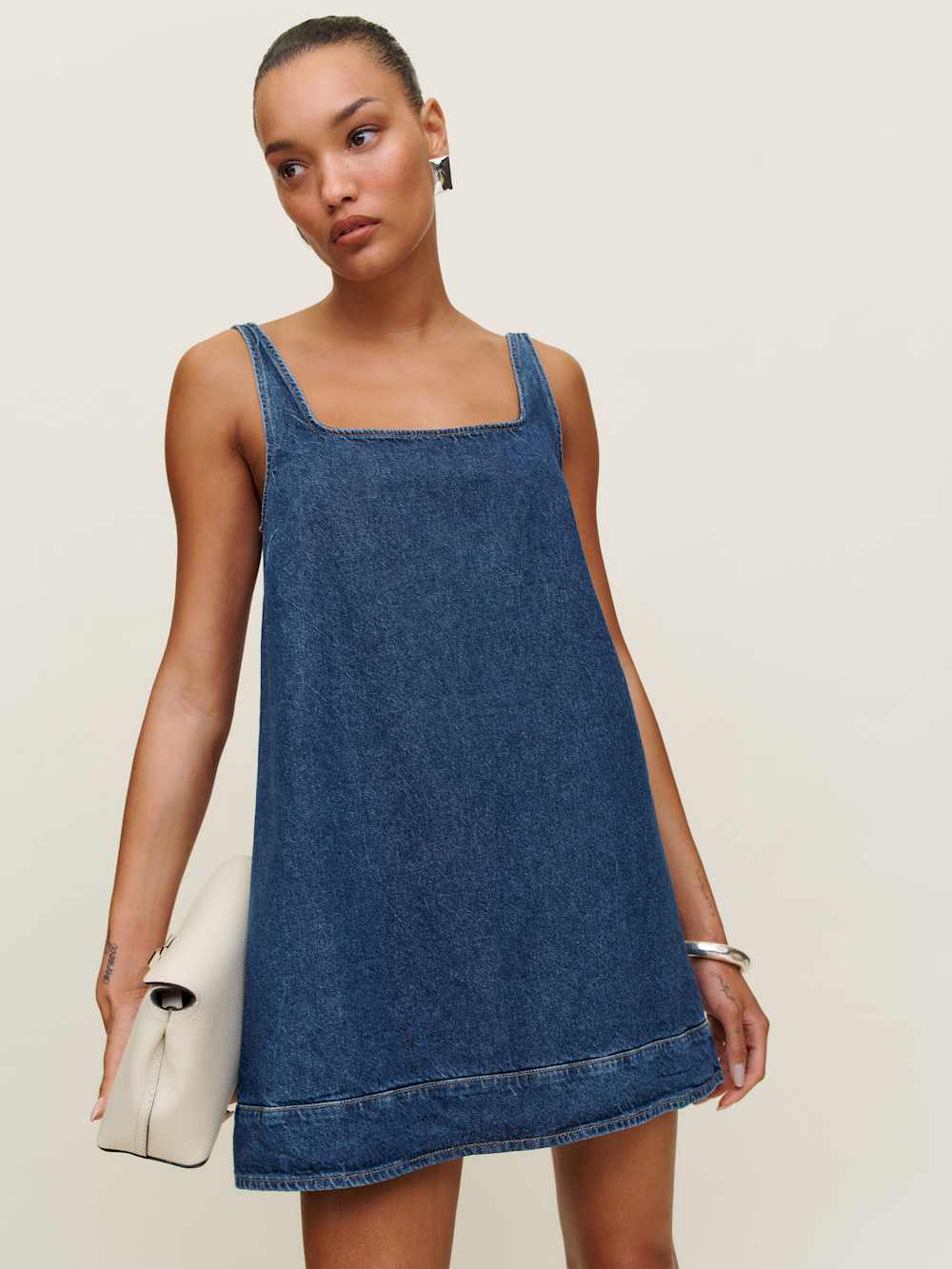Reformation Myla Denim Mini Dress - Keila