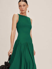 Reformation Camella Dress - Emerald