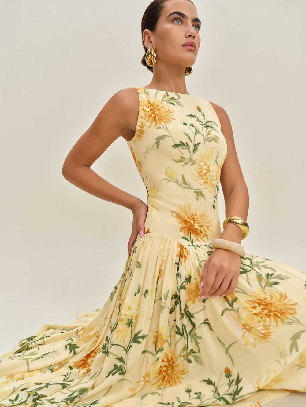 Reformation Camella Dress - Honeyglow
