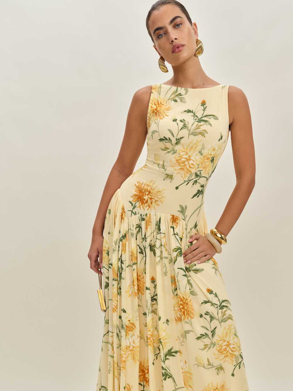 Reformation Camella Dress - Honeyglow