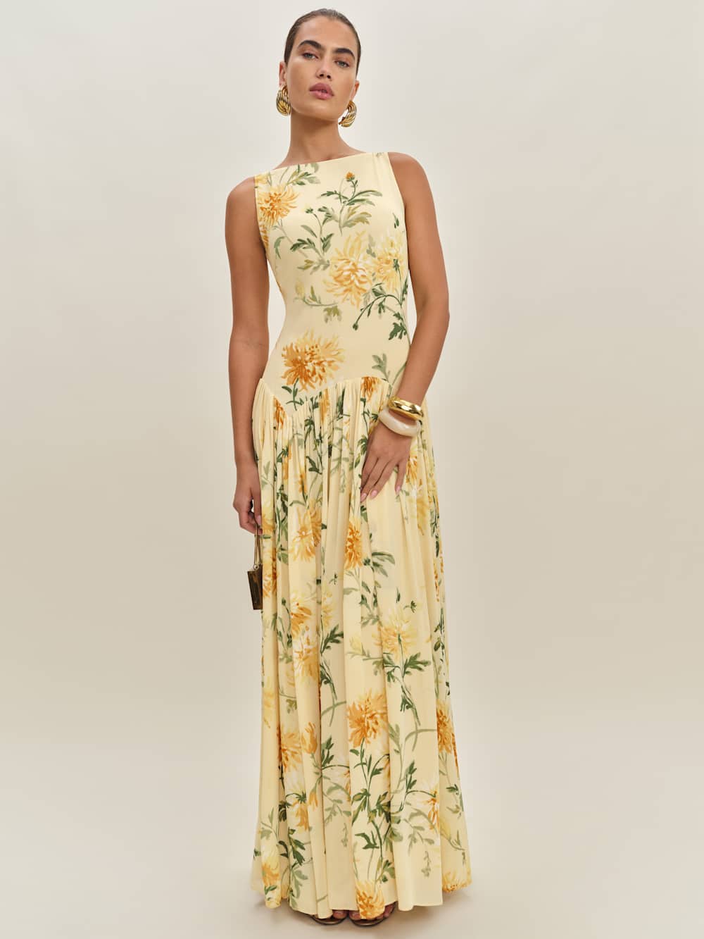 Reformation Camella Dress - Honeyglow
