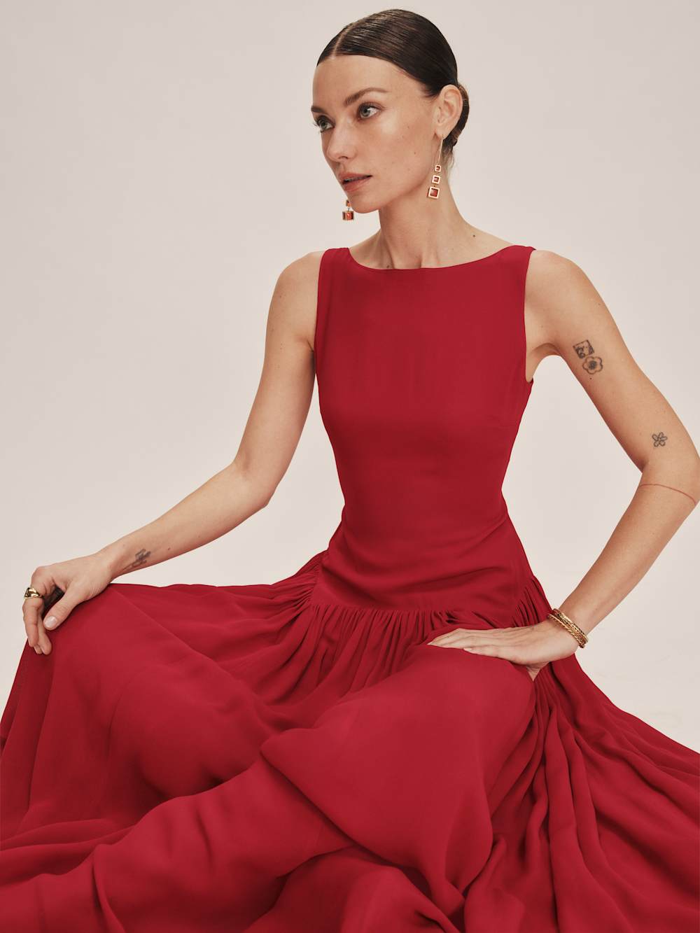 Reformation Camella Dress - Sangre