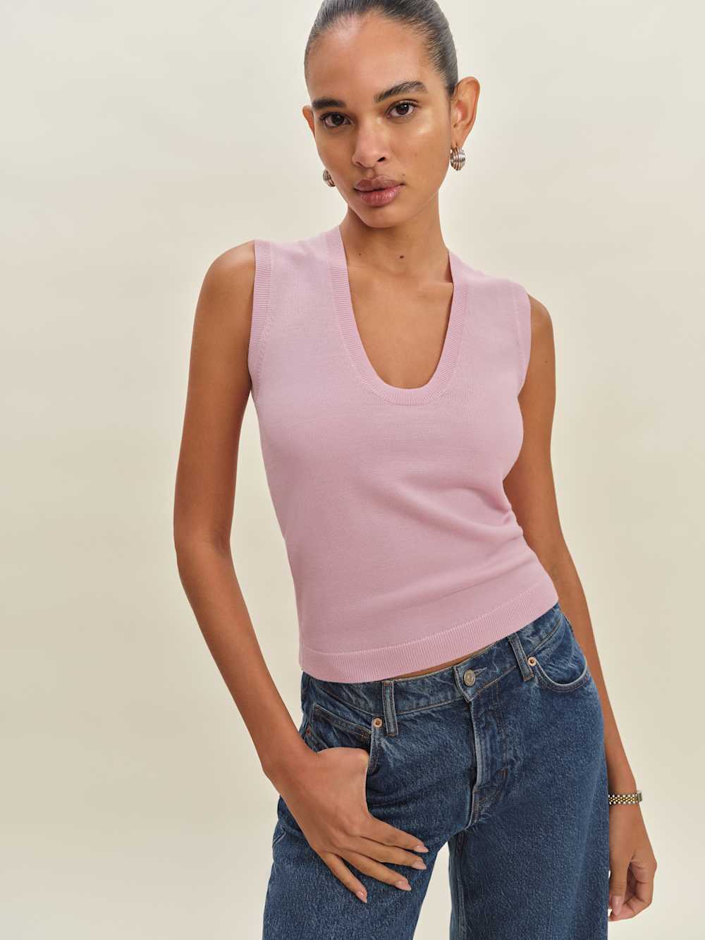 Reformation Marta Regenerative Merino Sweater Tank - Babygirl
