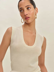 Reformation Marta Regenerative Merino Sweater Tank - Cream