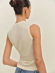 Reformation Marta Regenerative Merino Sweater Tank - Cream