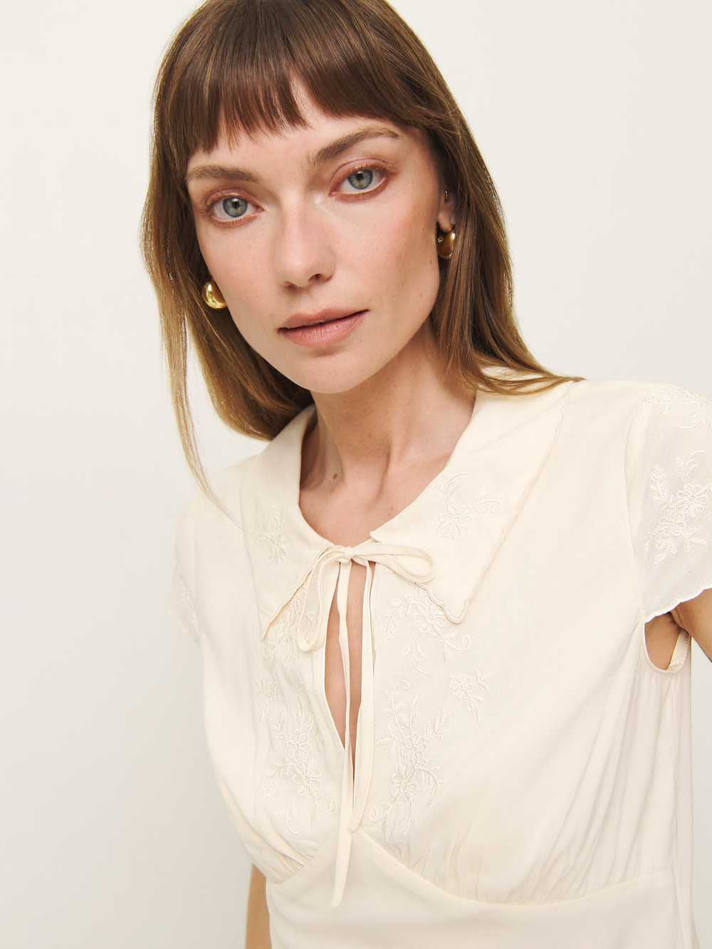 Reformation Simonette Top - Cream