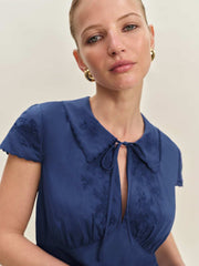 Reformation Simonette Top - French Blue