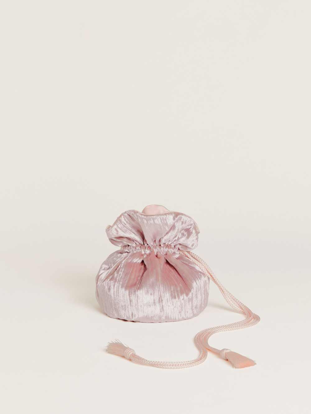 Reformation Aphrodite Pleated Pouch - Plisse Sepia Velvet