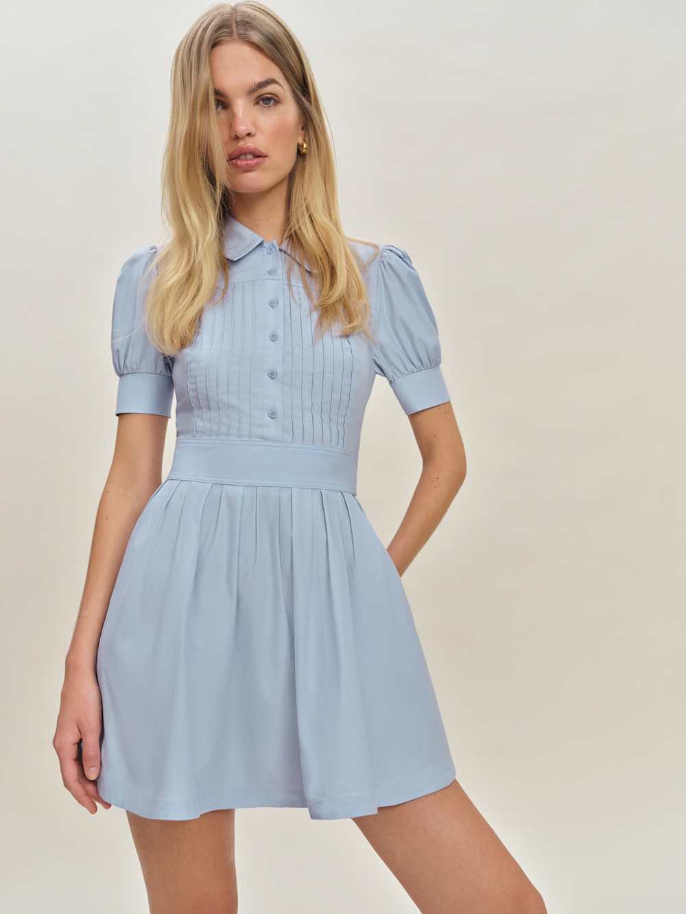Reformation Loonette Dress - Ice Water