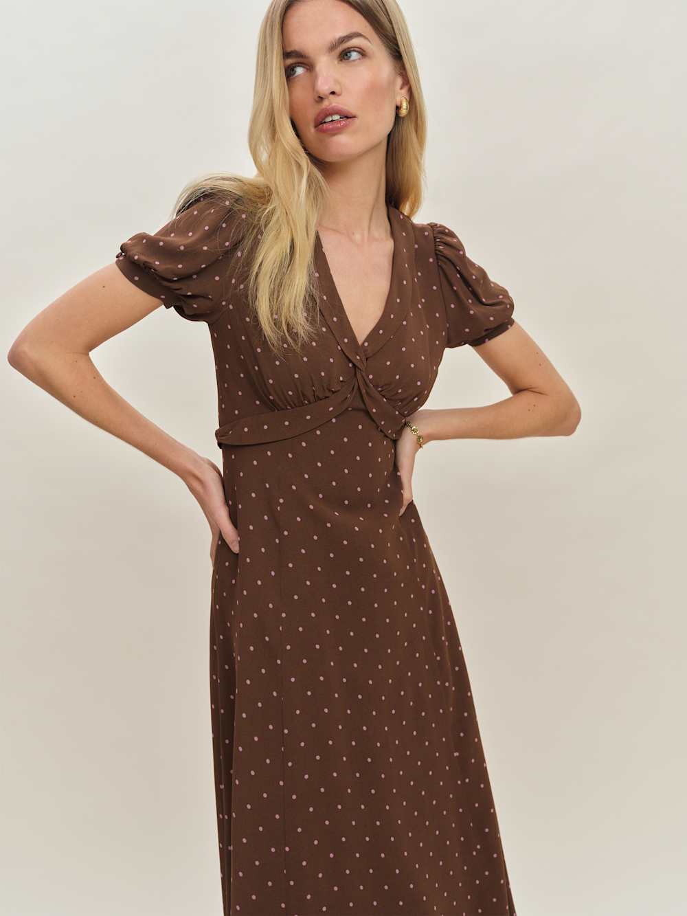 Reformation Michelle Dress - Kiss Dot