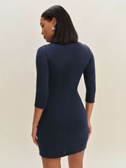 Reformation Rocky Knit Dress - Midnight