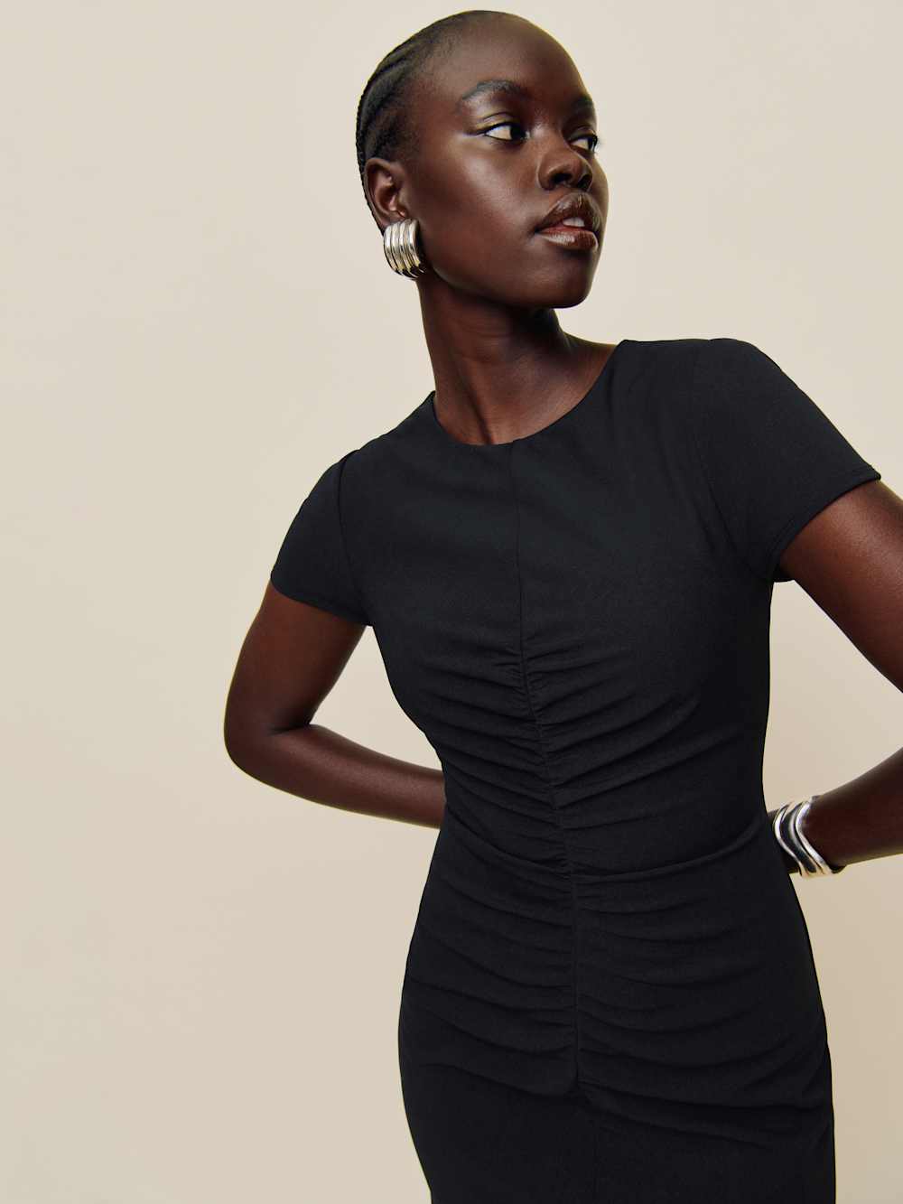 Reformation Mila Knit Dress - Black