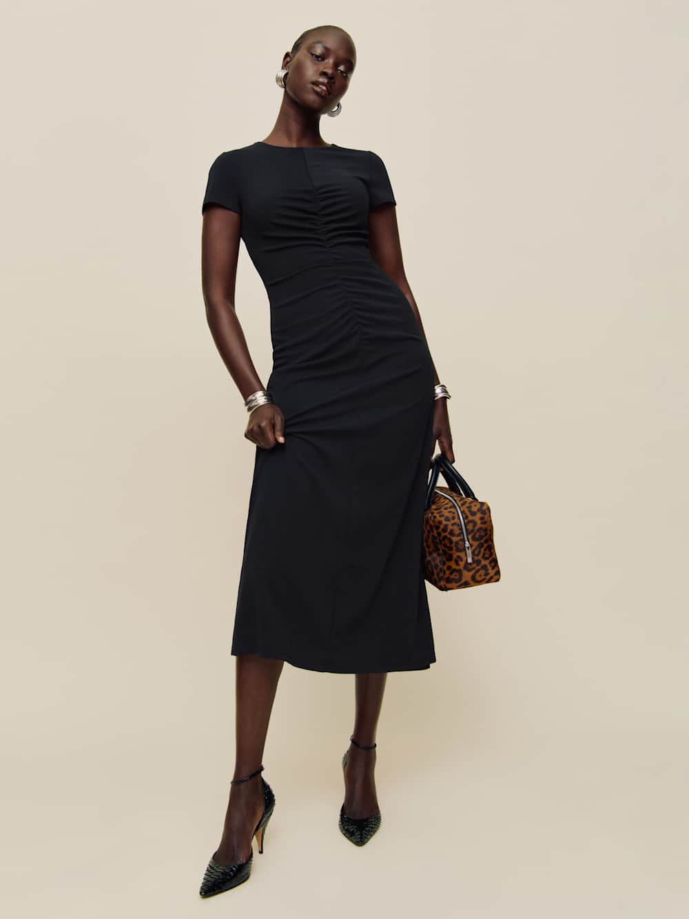 Reformation Mila Knit Dress - Black