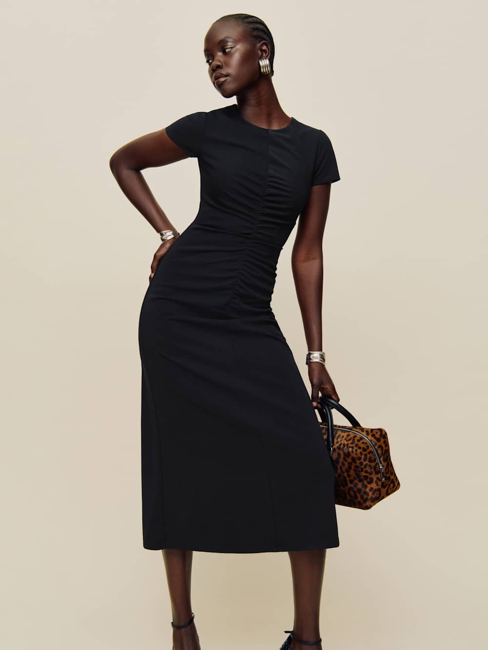 Reformation Mila Knit Dress - Black