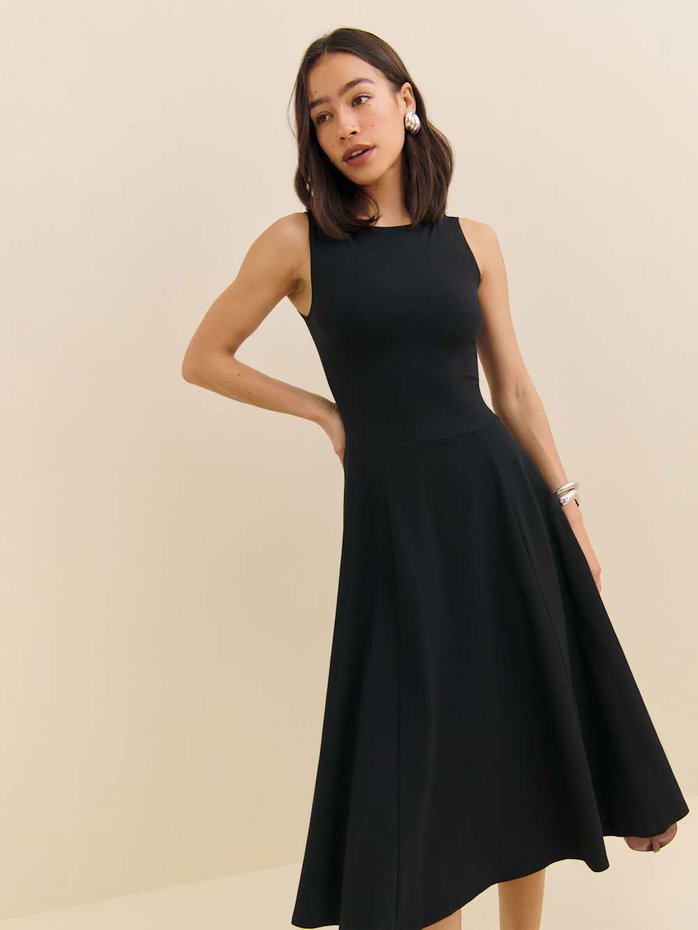 Reformation Devin Knit Dress - Black