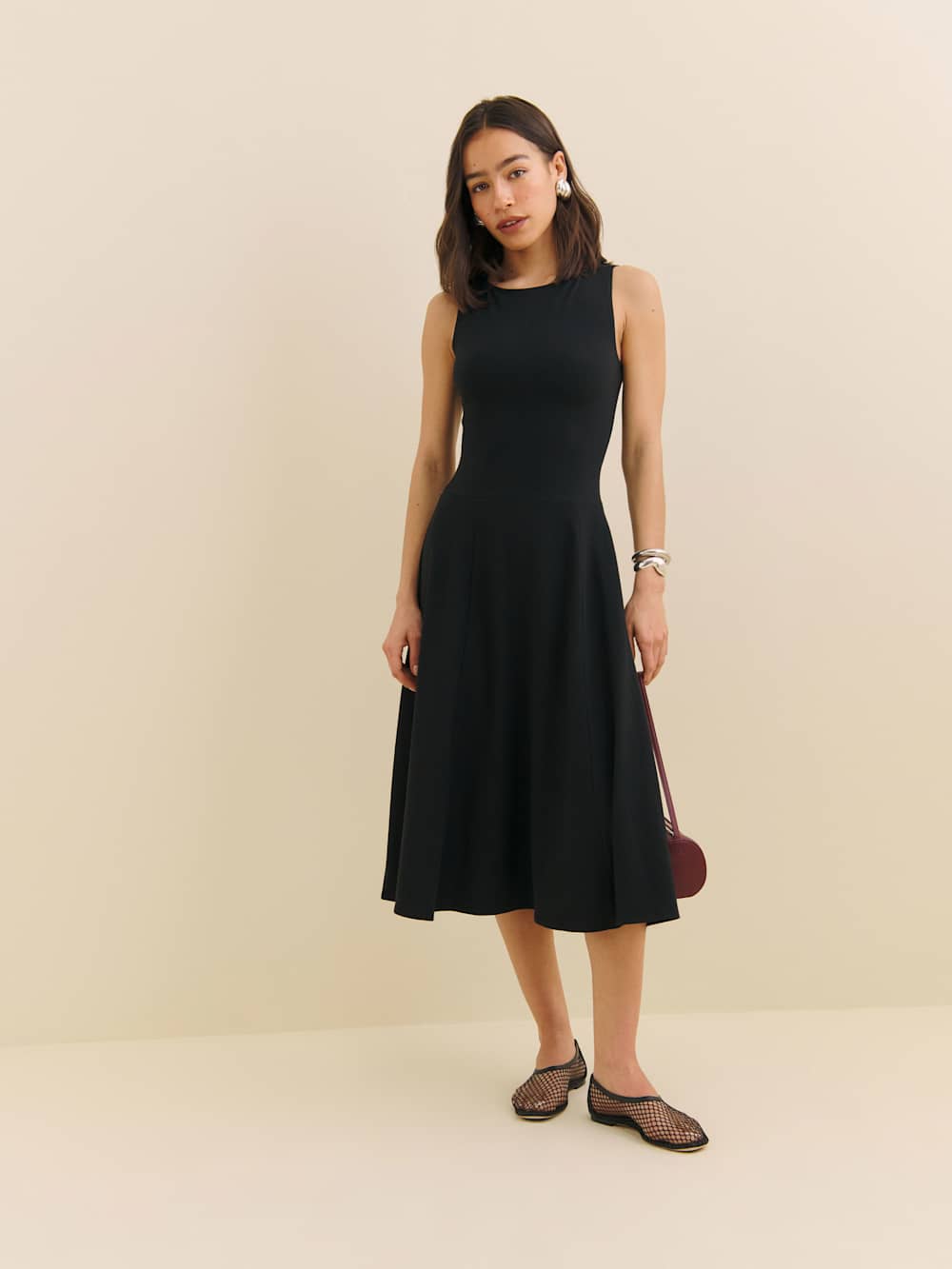 Reformation Devin Knit Dress - Black