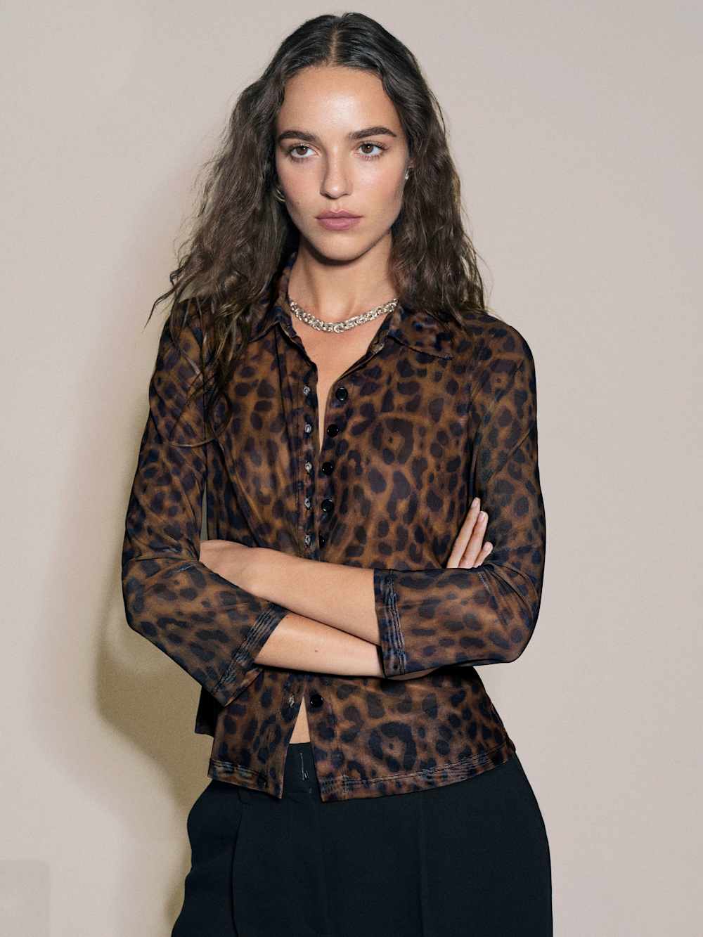 Reformation Margaret Knit Top - Panther