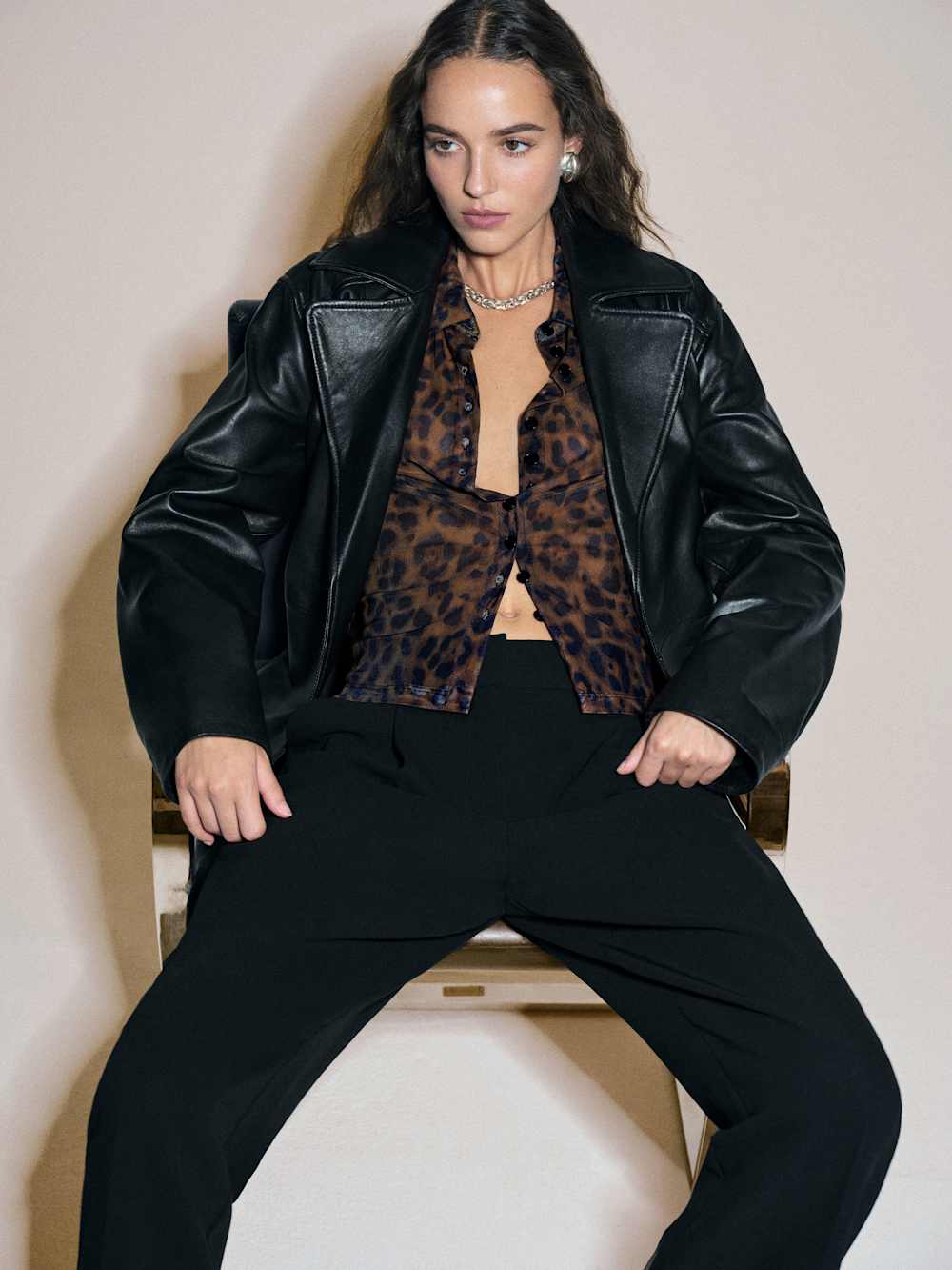 Reformation Margaret Knit Top - Panther