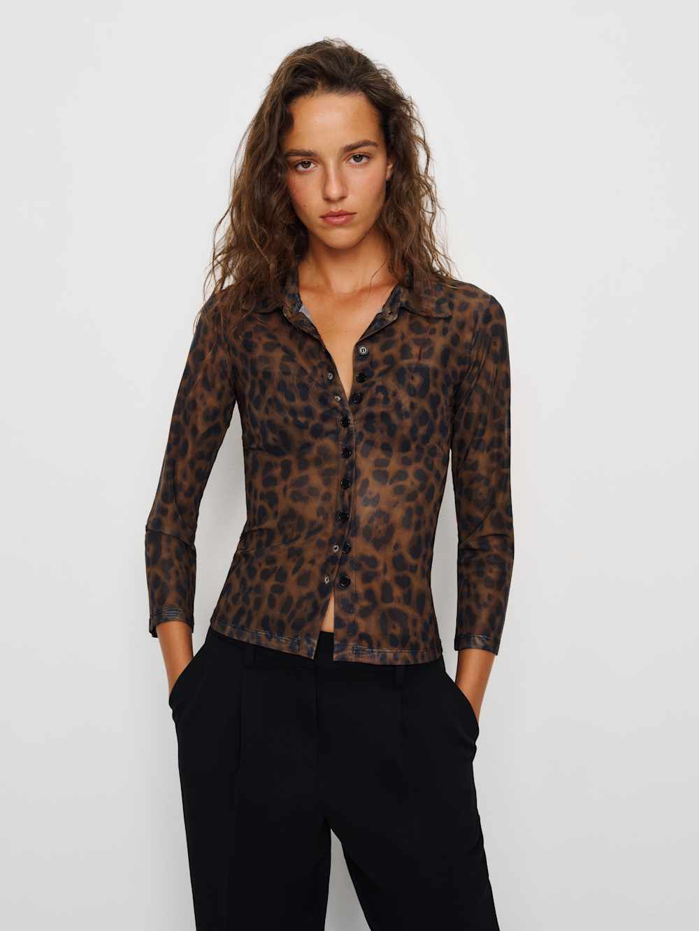 Reformation Margaret Knit Top - Panther