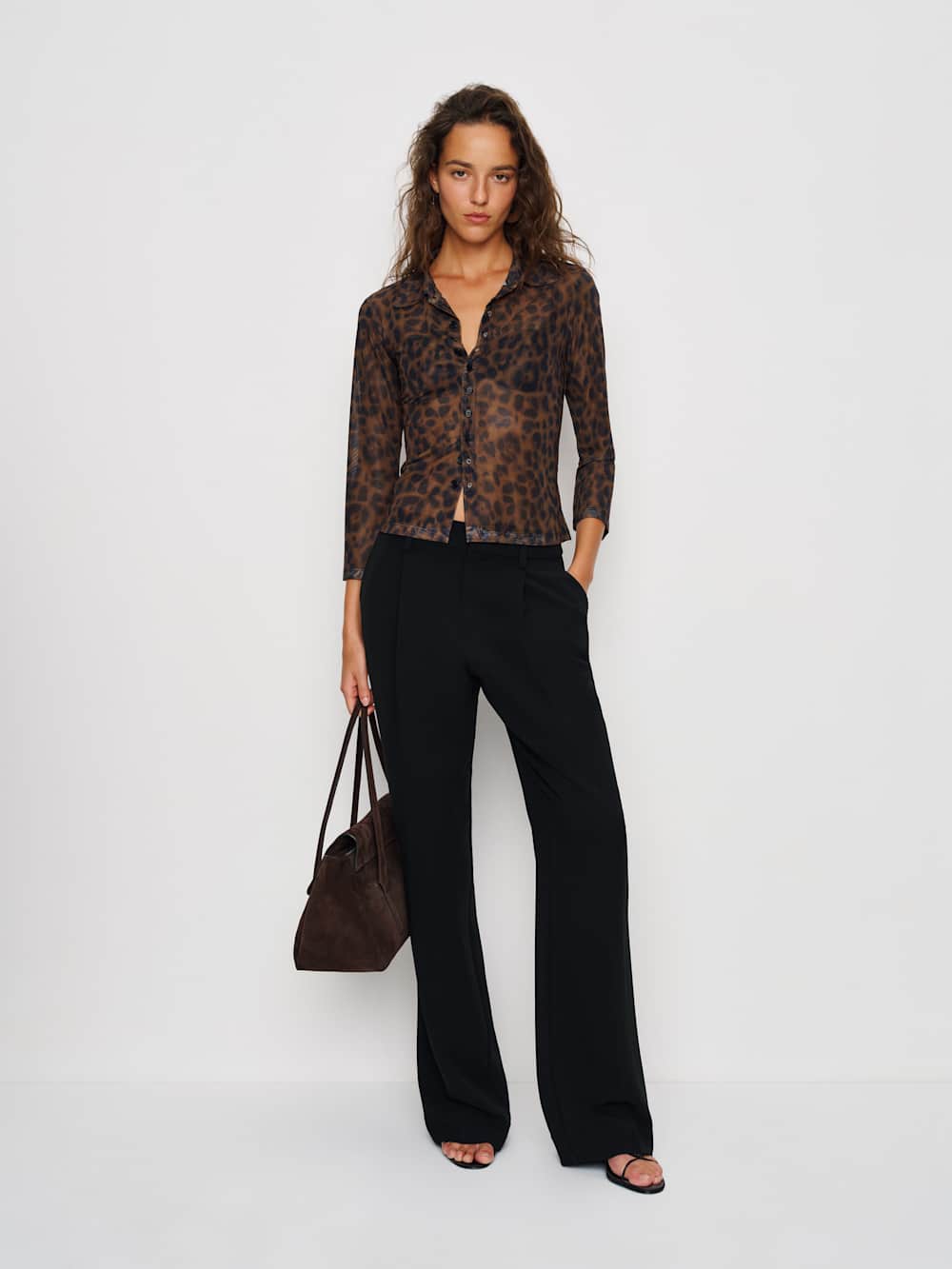 Reformation Margaret Knit Top - Panther