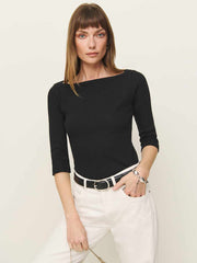 Reformation Kacey Knit Top - Black