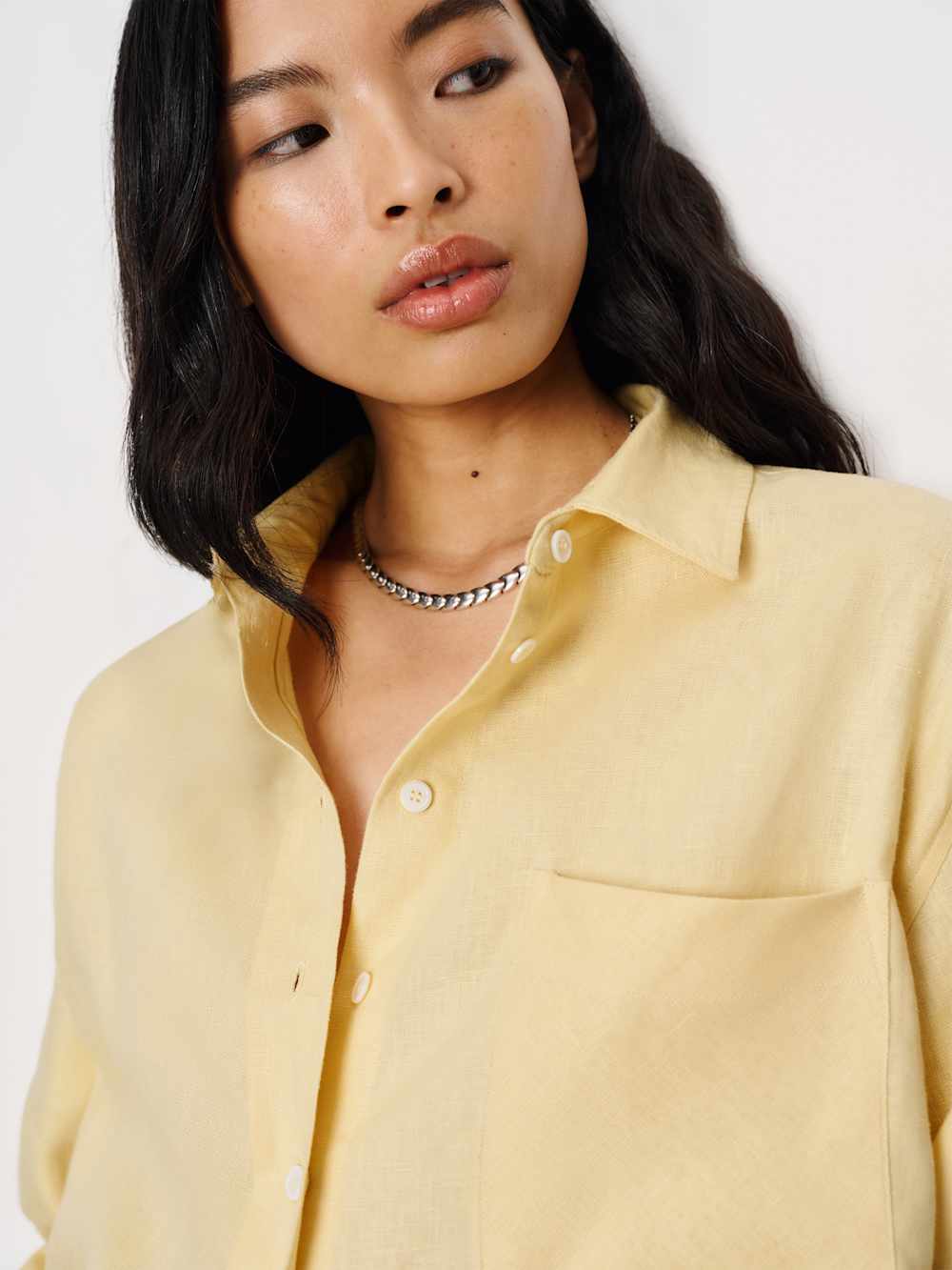 Reformation Eli Oversized Linen Shirt - Parmesan