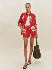 Reformation Eli Oversized Linen Shirt - Paradise Lost