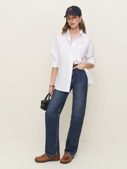 Reformation Eli Oversized Linen Shirt - White