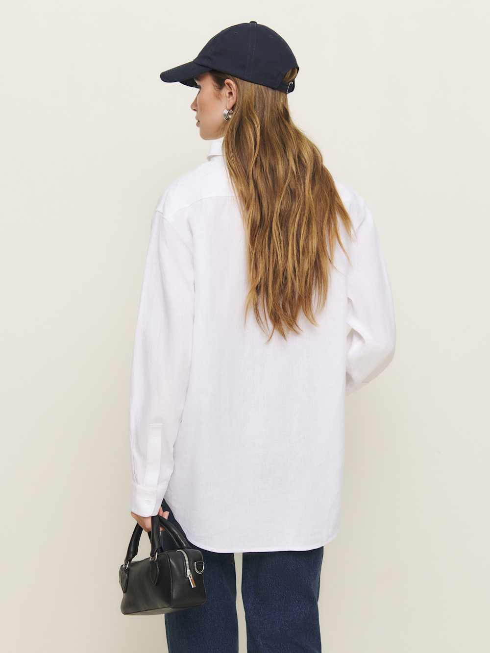 Reformation Eli Oversized Linen Shirt - White