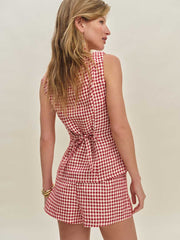 Reformation Eliana Two Piece - Tomato Check