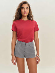 Reformation Everett Short - Black And White Check