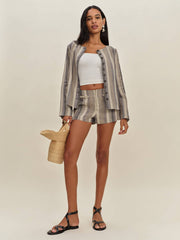 Reformation Everett Short - Cannes Stripe
