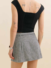 Reformation Rory Linen Skirt - Remy Check