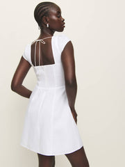 Reformation Loula Linen Dress - White